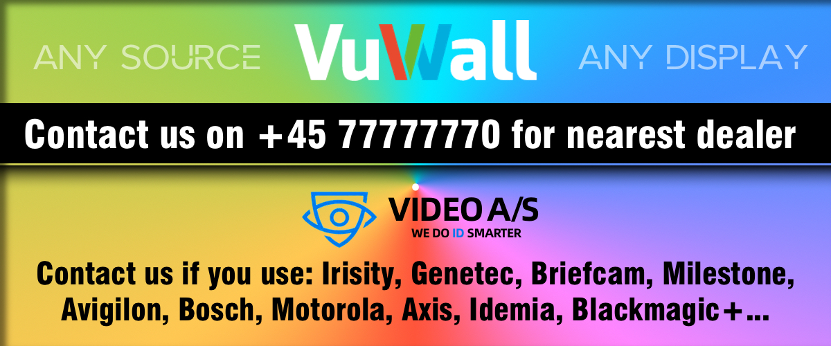 VUWALL er markedsleder indenfor præsentation af data i stort format til videoovervågning, møder og overvågningscentre